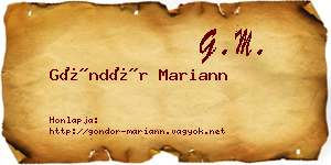 Göndör Mariann névjegykártya